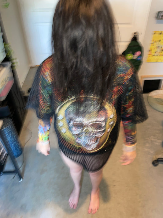 10th See Through Box Net Mesh Tee